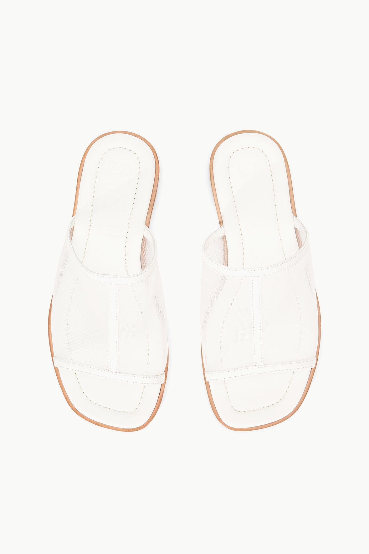 Nappa Leather & Mesh Slip-On Sandals with Square Toe | Alessandra