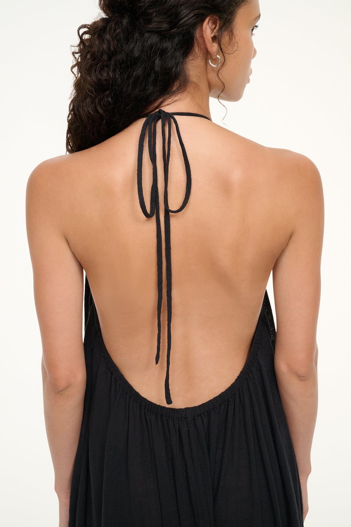 Lightweight Cotton Gauze Maxi Cover-Up Dress with Halter Neck | Nightshade