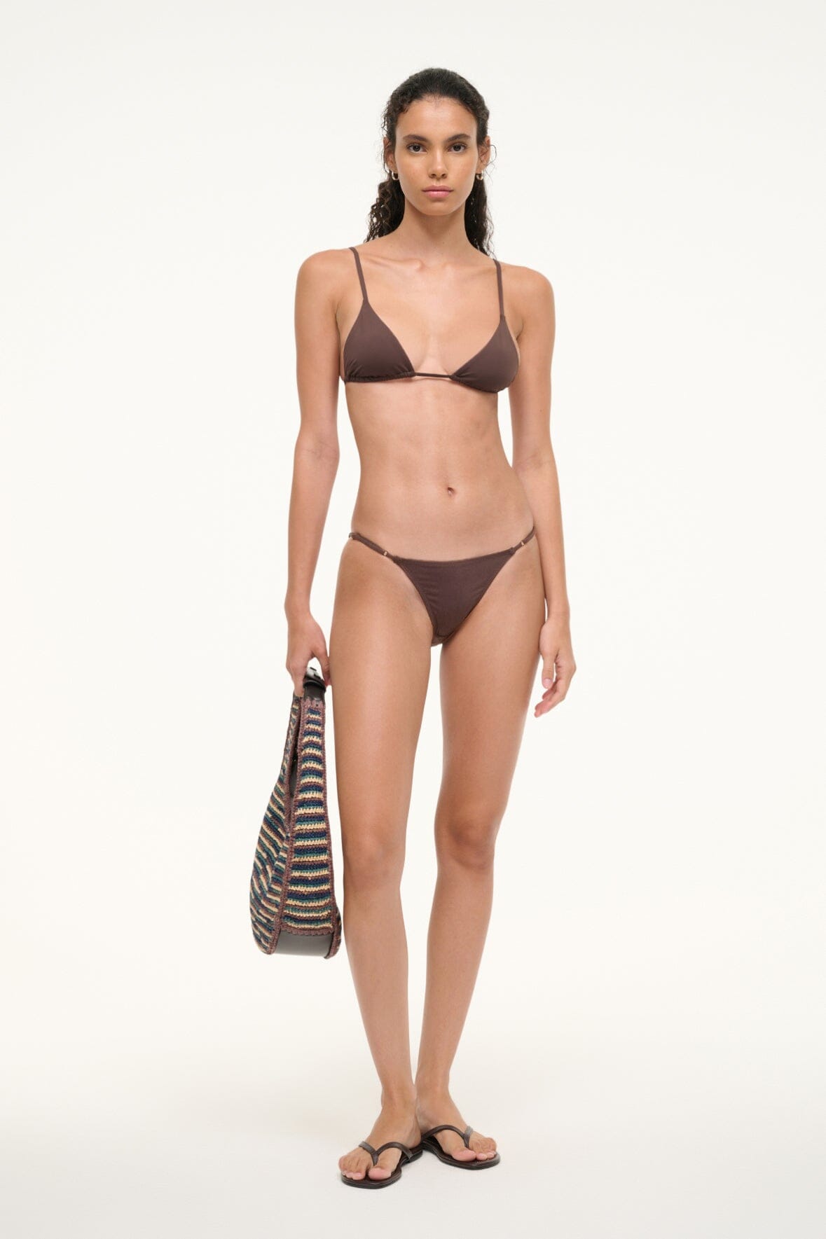 Adjustable Triangle Bikini Top in Dark Chocolate | Alexis