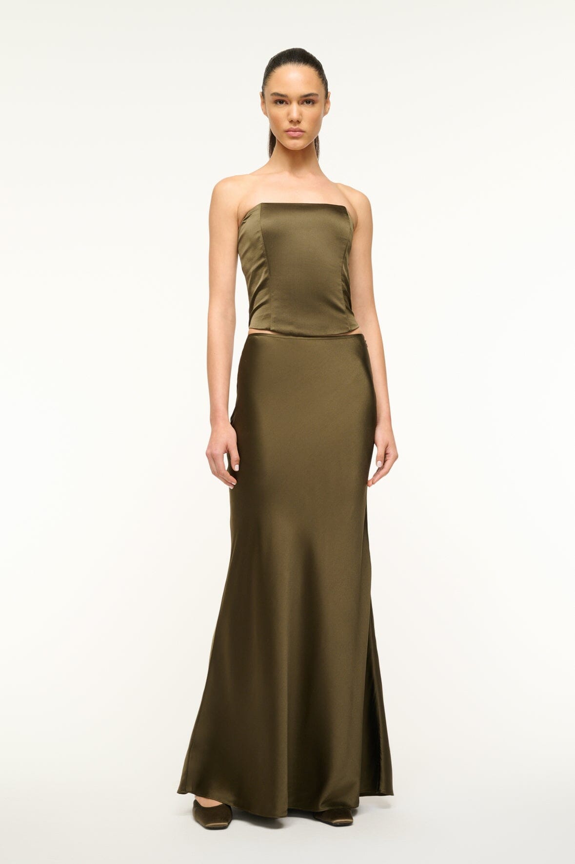 Silk Maxi Skirt with Elastic Waistband | Odin Woodland