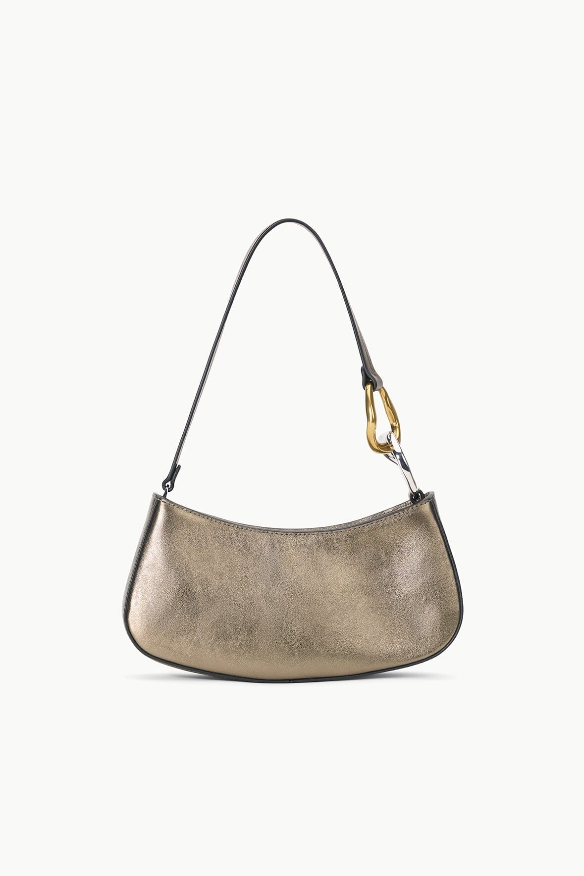 Polished Leather Mini Shoulder Bag with Zip Closure | Ollie Bag