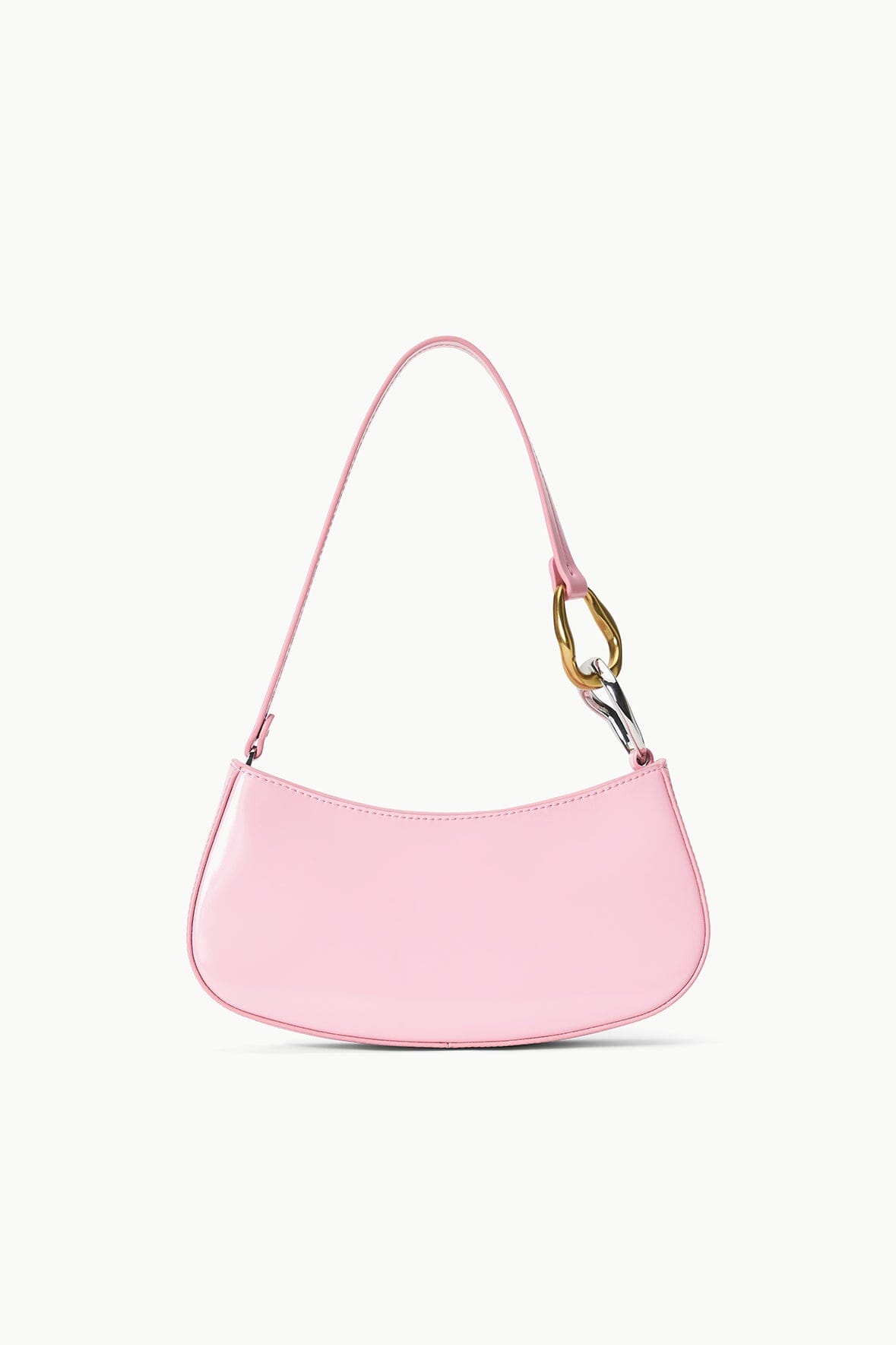 Polished Leather Mini Shoulder Bag with Zip Closure | Ollie Bag Cherry Blossom