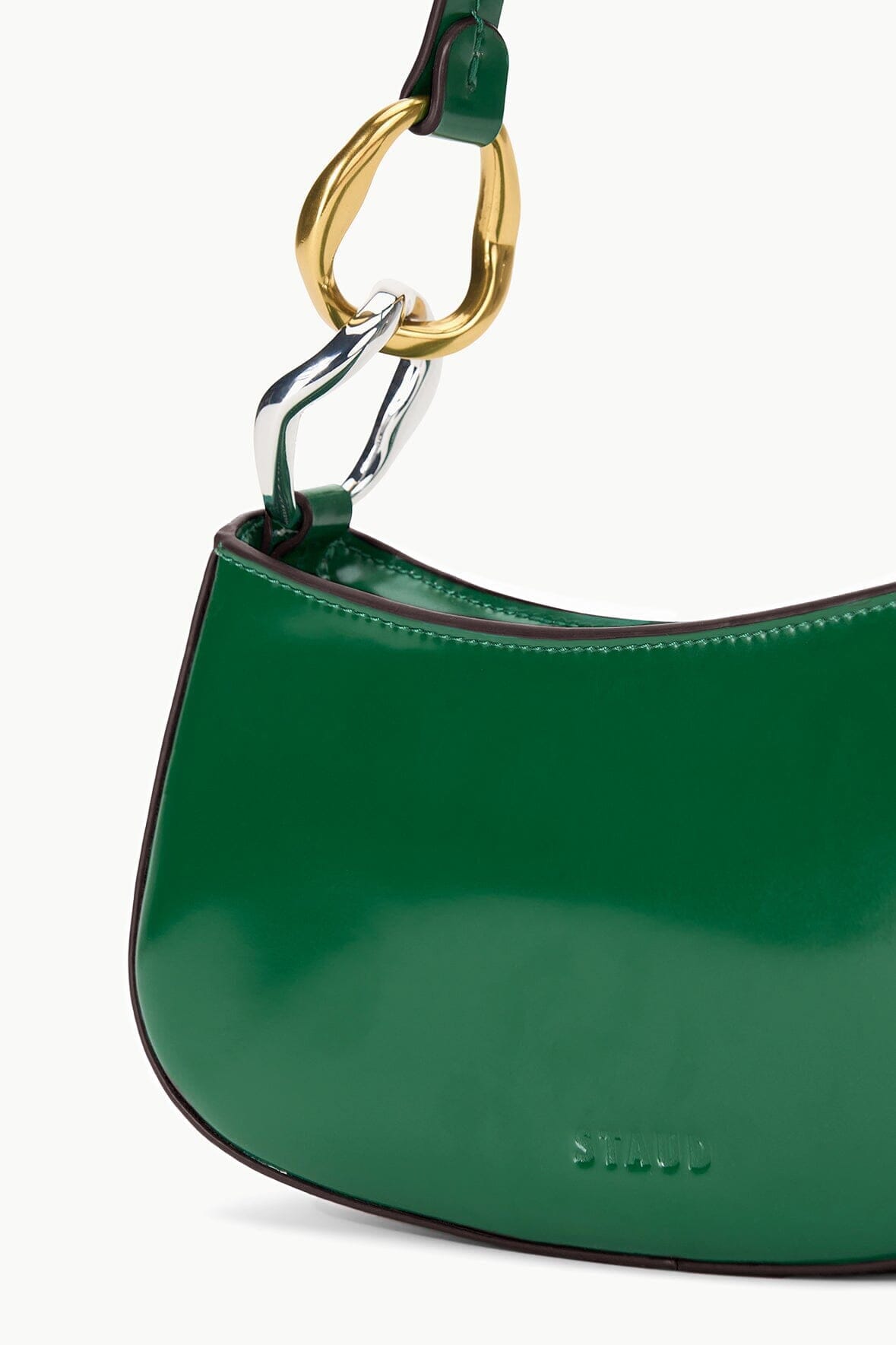 Polished Leather Mini Shoulder Bag with Zip Closure | Ollie Bag Jungle