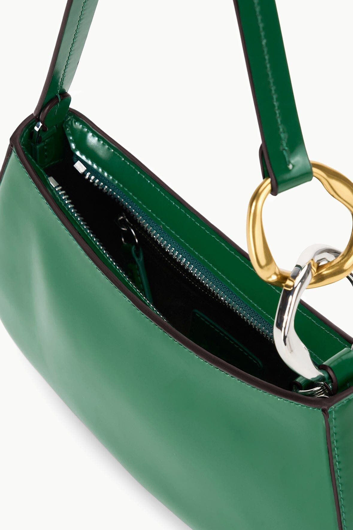 Polished Leather Mini Shoulder Bag with Zip Closure | Ollie Bag Jungle