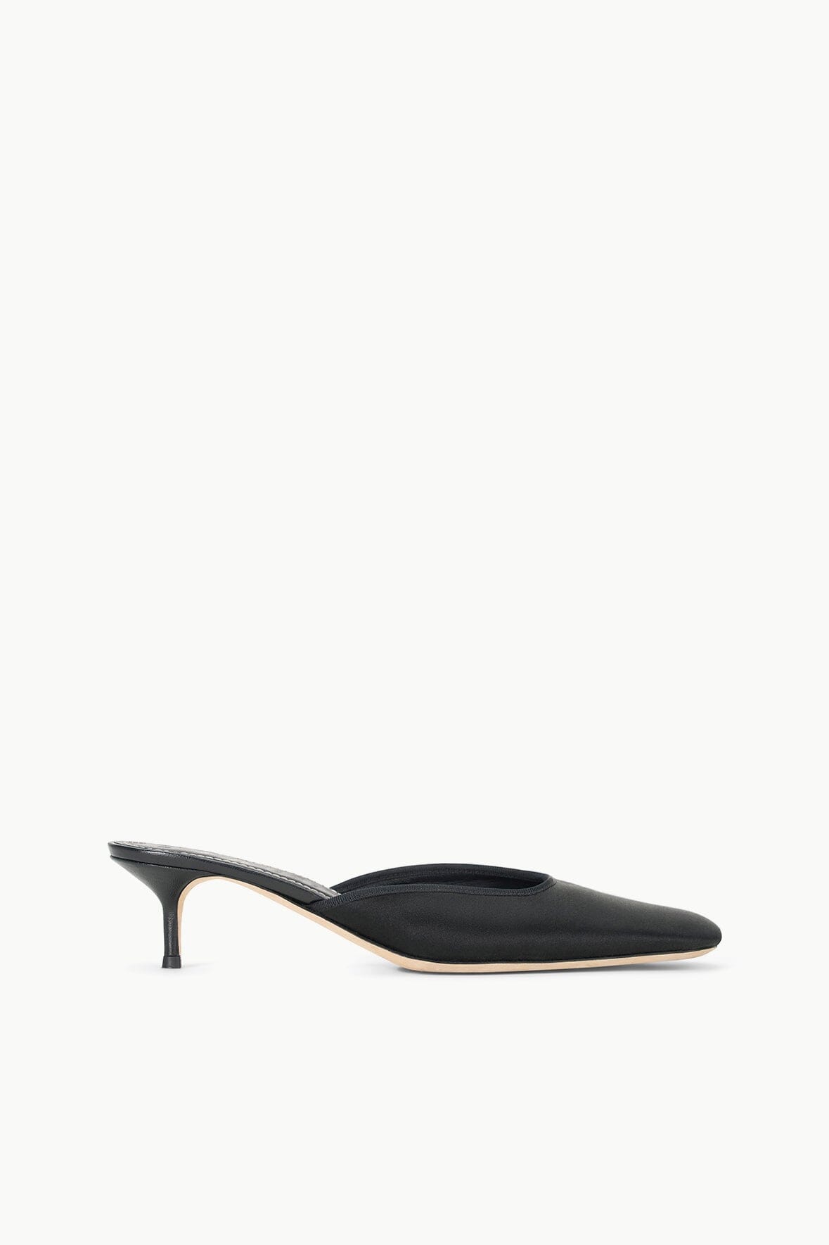 Black Kitten Heel Shoes with Satin Upper | Otto