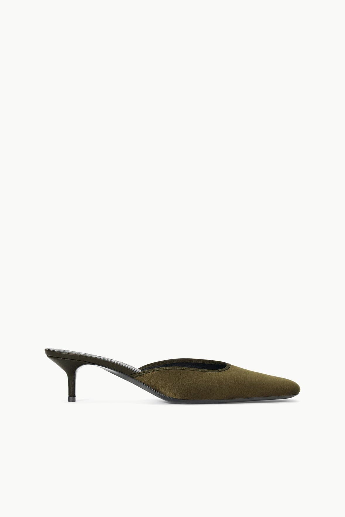 Kitten Heel Shoes with Satin Upper & Grosgrain Trim | Otto Woodland