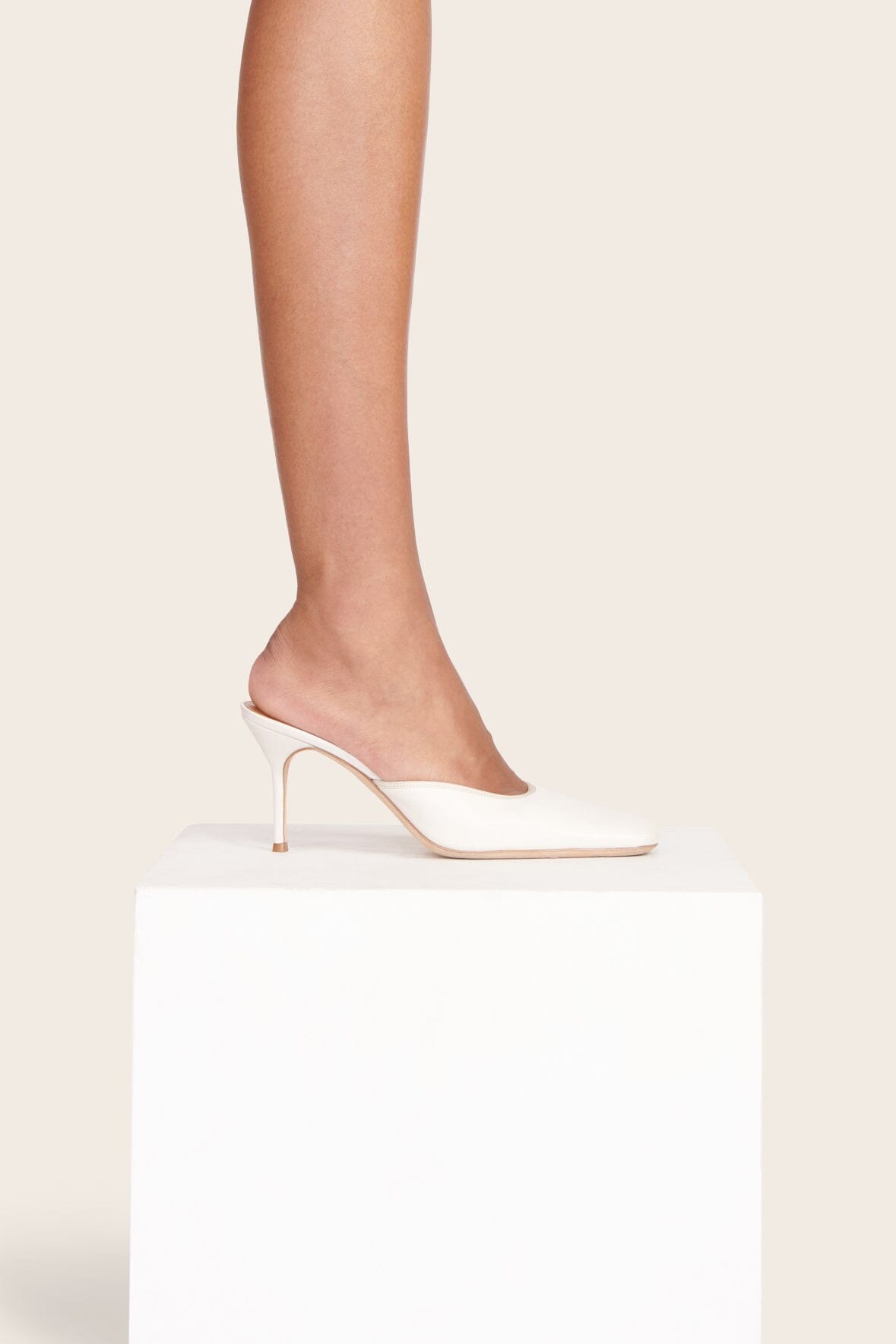 Leather Heeled Mule with Grosgrain Binding | Otto