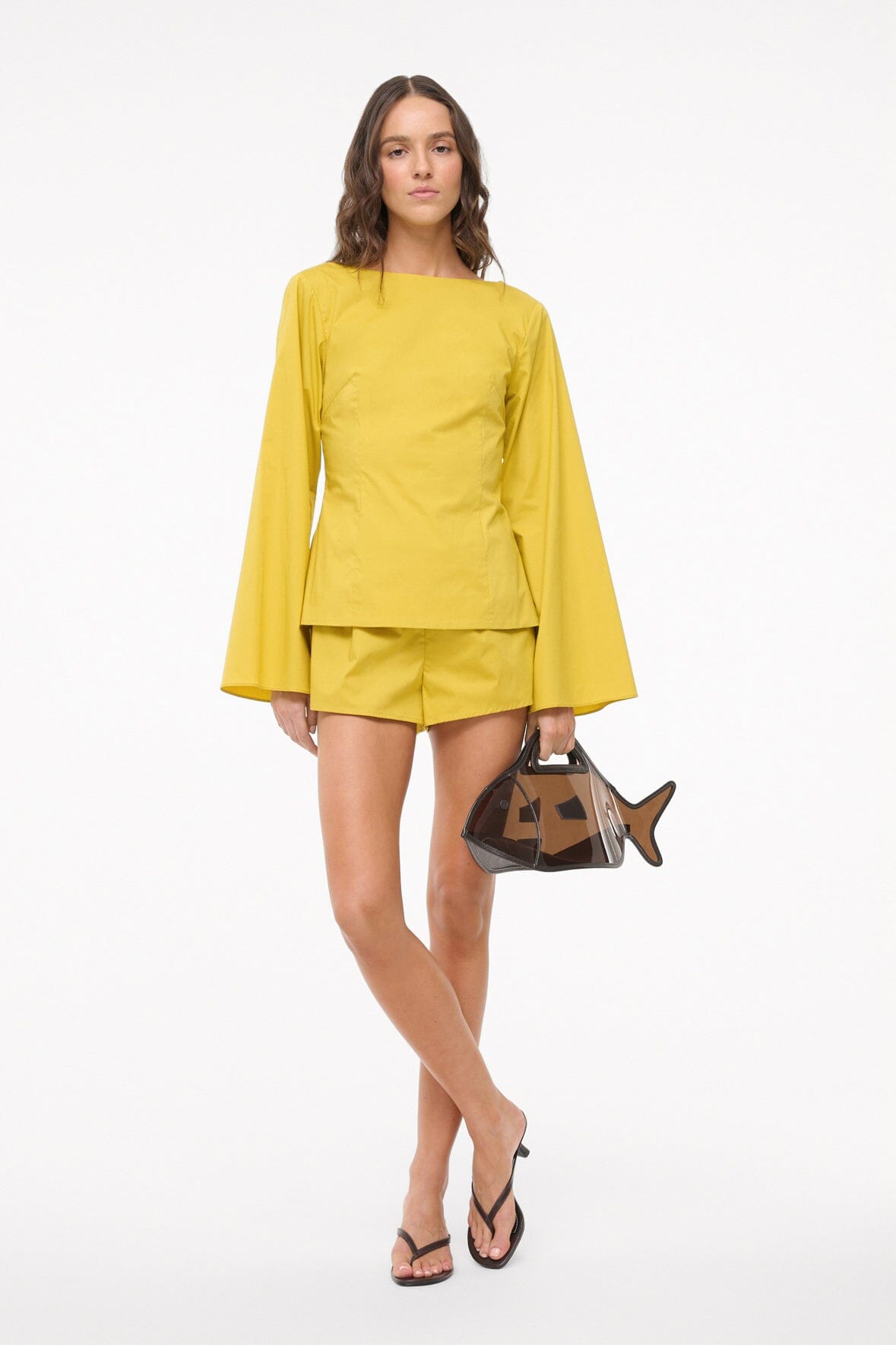 Men's Boxer-Inspired Poplin Shorts with Elastic Waistband | Paddle Short Chartreuse