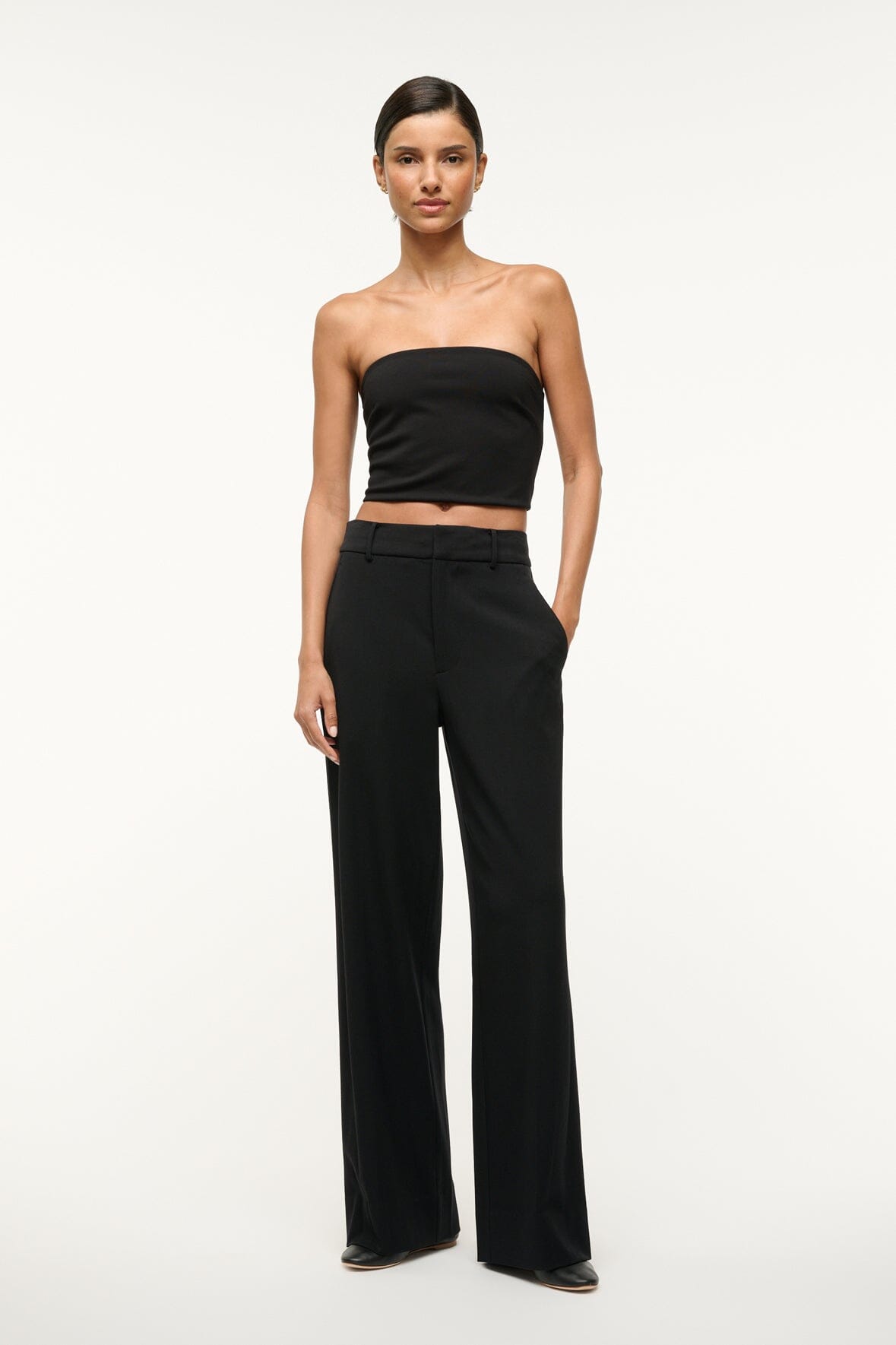 Stretchy Ponte Knit Bustier Top with Back Zipper | Palladium