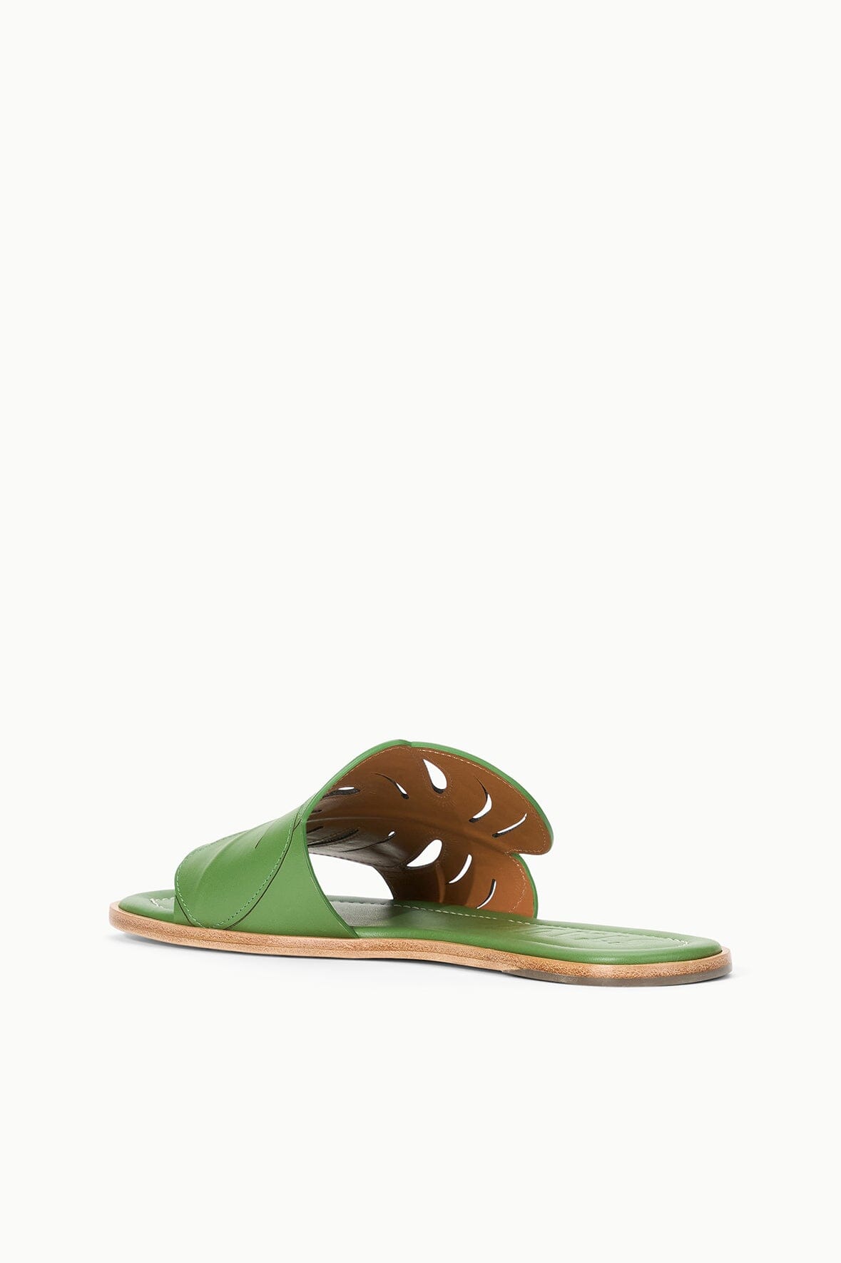 Leaf-Shaped Leather Summer Slide Sandal | Palm Sandal