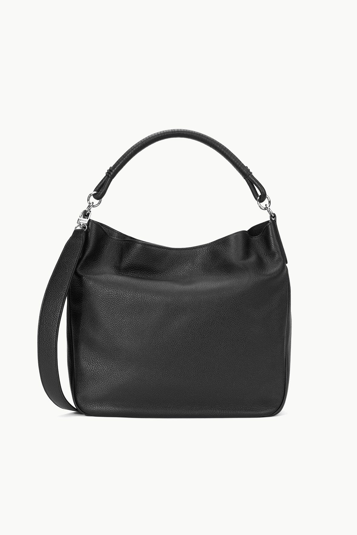 Pebbled Leather Hobo Tote with Removable Strap | Perry Bag