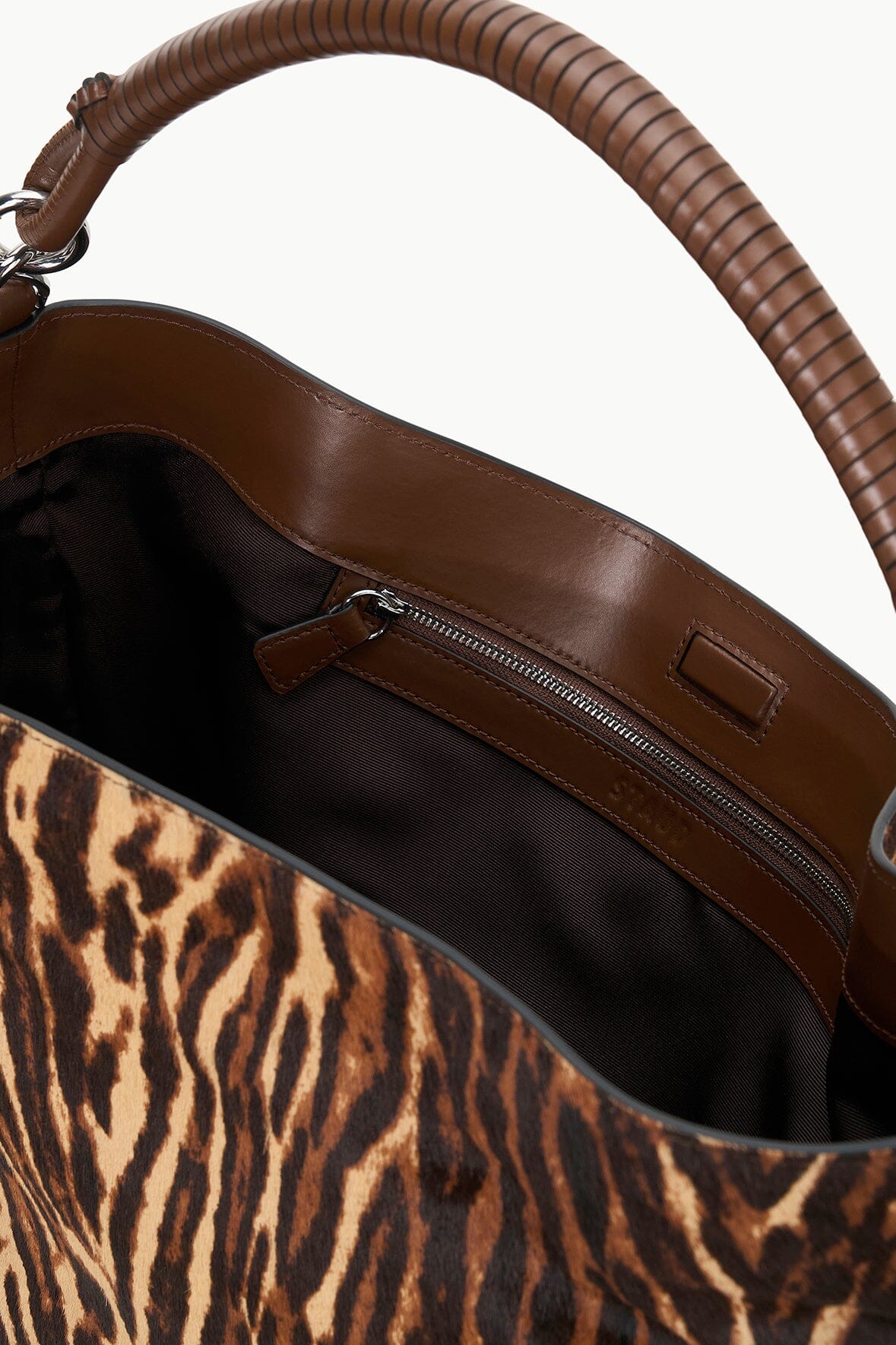 Slouchy Leopard Print Hobo Tote with Removable Strap | Perry Bag