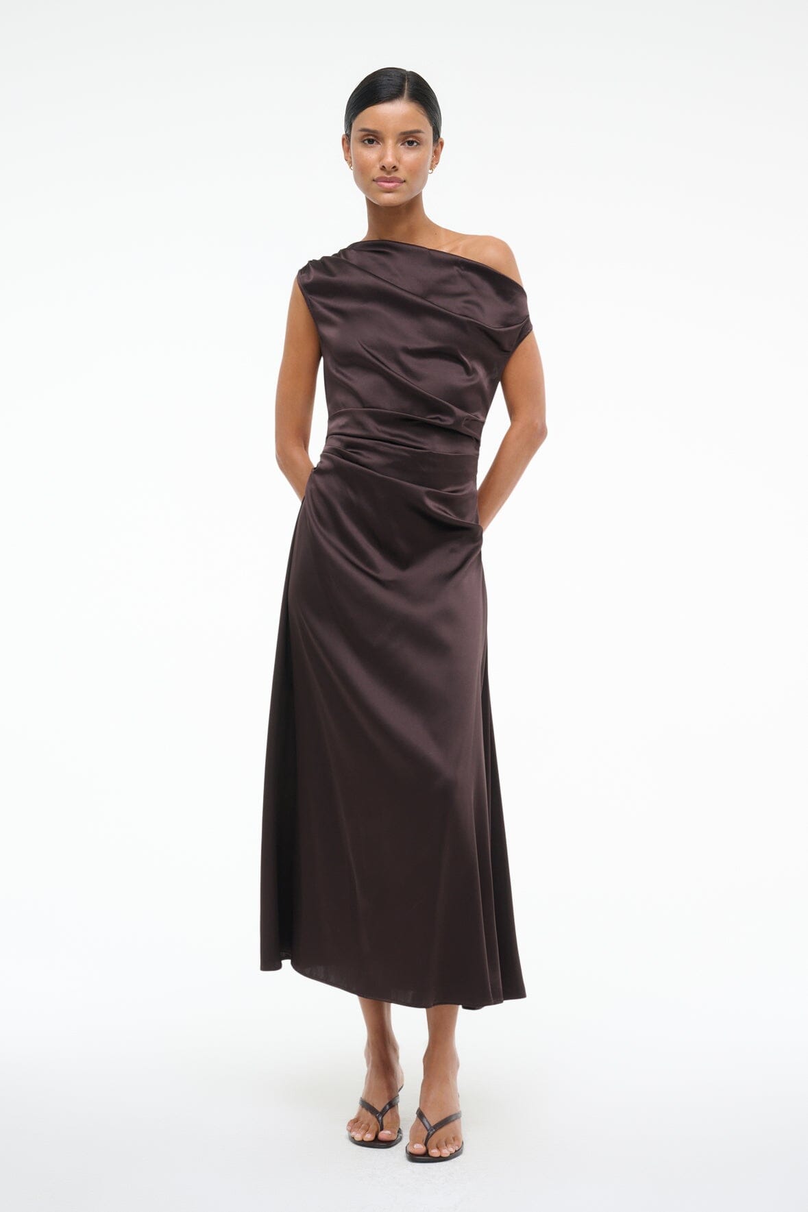 Off-the-Shoulder Silk Dress for Special Occasions | Phare