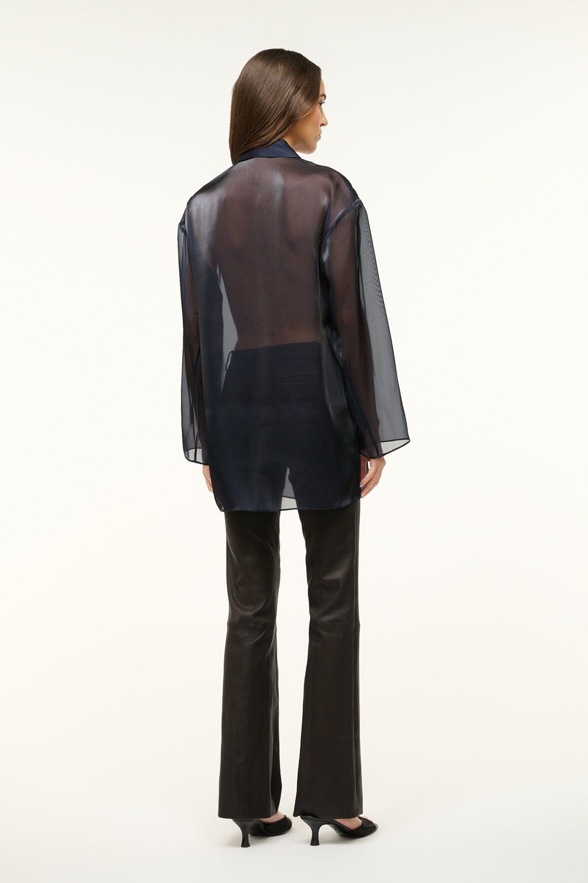 Iridescent Organza Collared Tunic | Allen Top