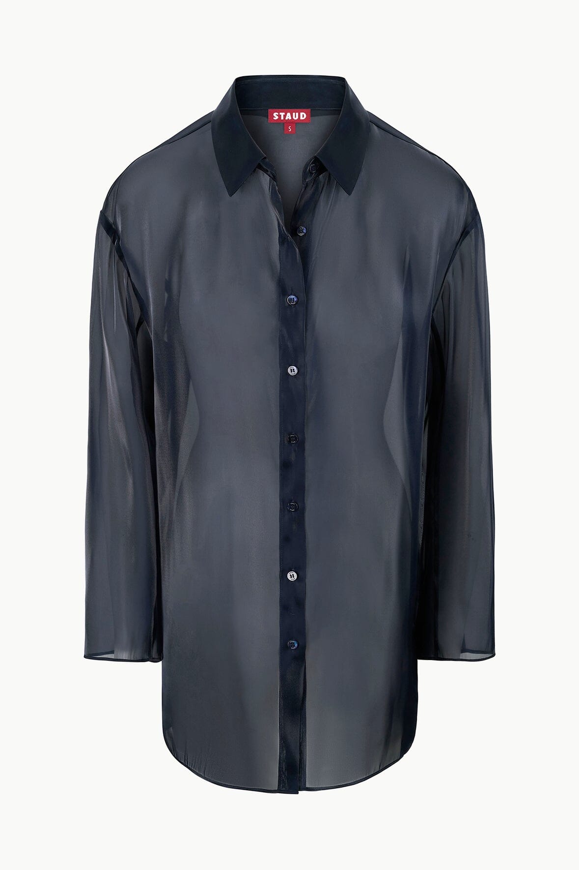 Iridescent Organza Collared Tunic | Allen Top
