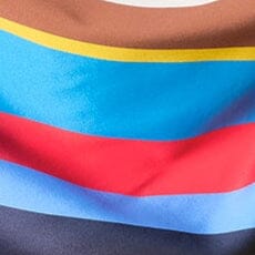 Silk Off-the-Shoulder Top with Stretch | Phare Market Stripe