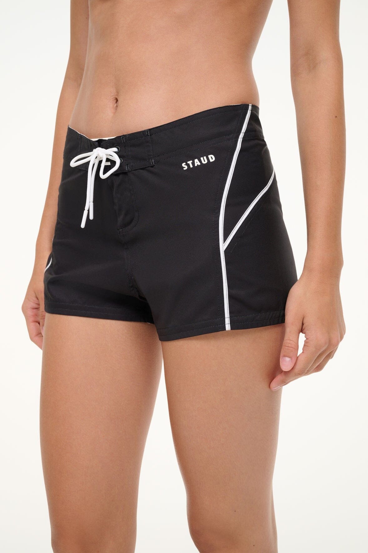 Classic Board Shorts with Front Tie & Contrast Trim | Pier