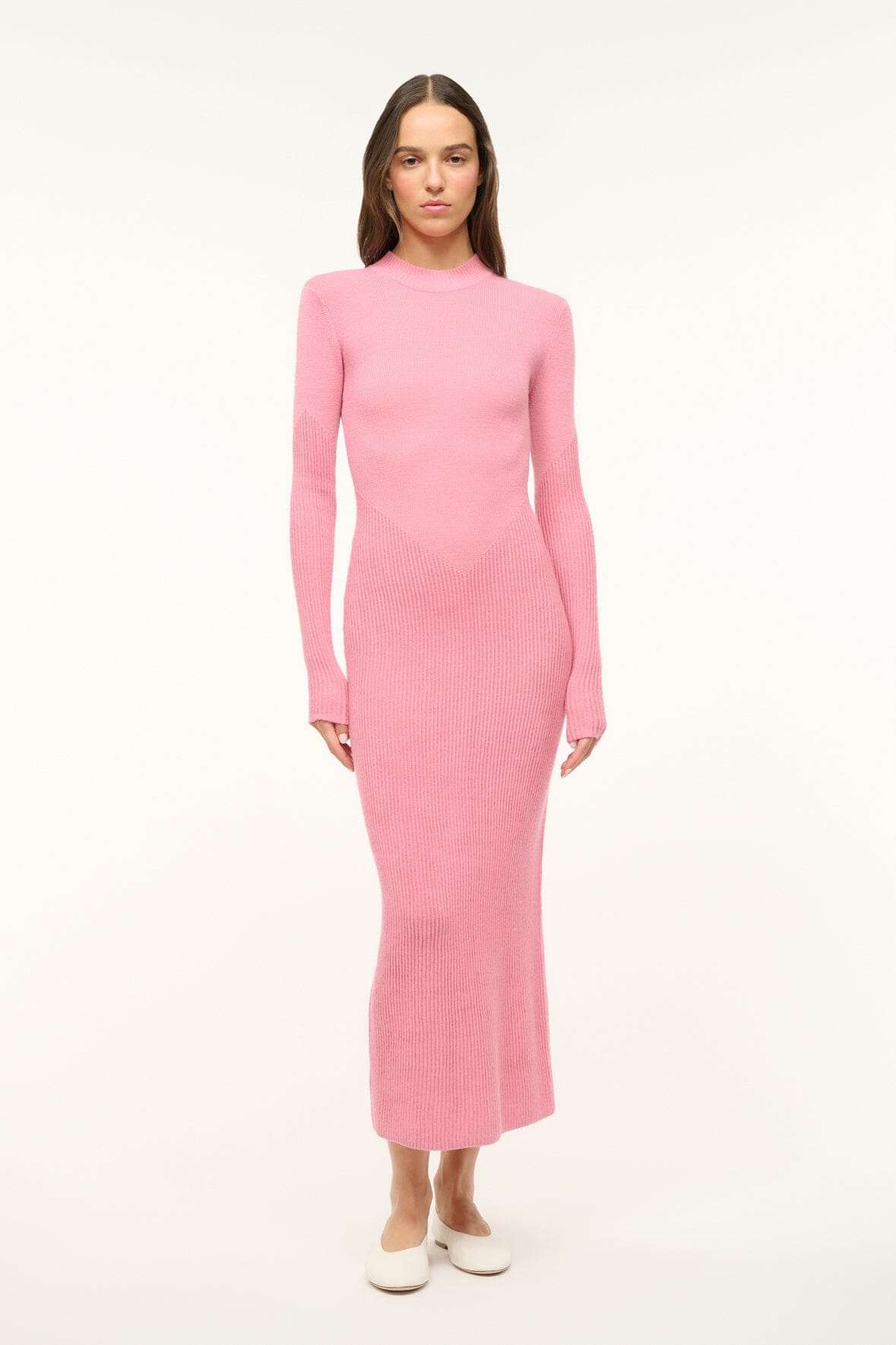 Long Sleeve Merino Midi Dress with Ottoman Stitch | Ramona Dress