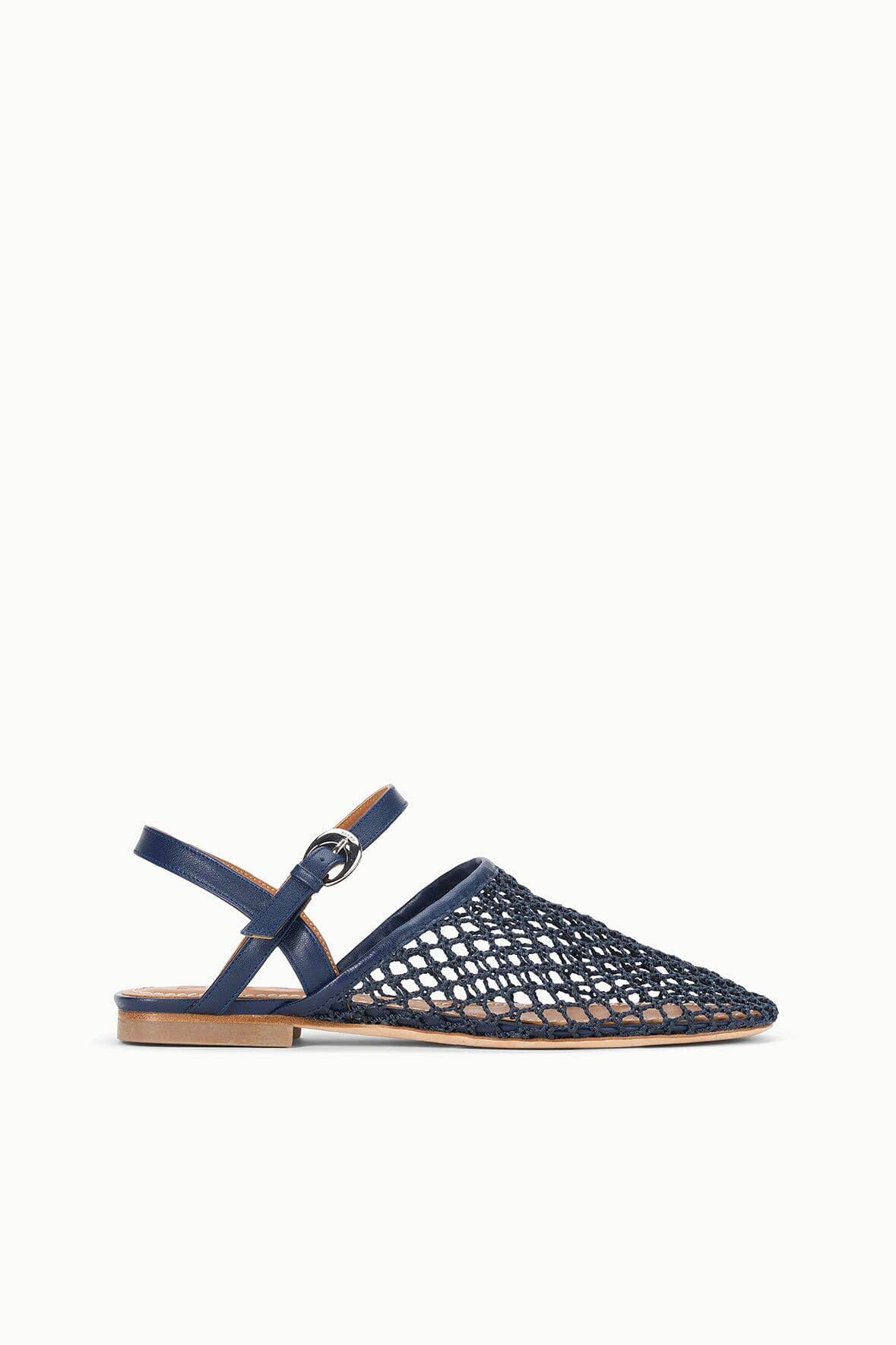 Fisherman Sandals with Cotton Mesh Upper & Leather Sole | Rete Navy