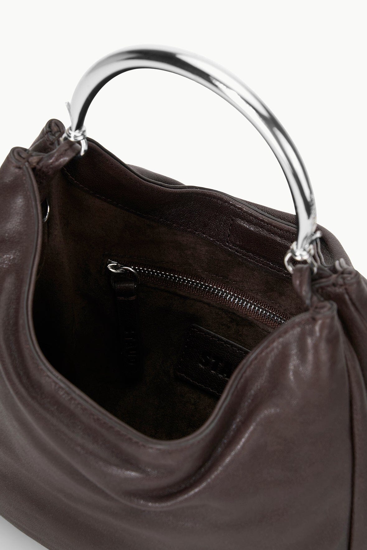 Chic Soft Leather Handbag with Removable Shoulder Strap | Romeo Espresso