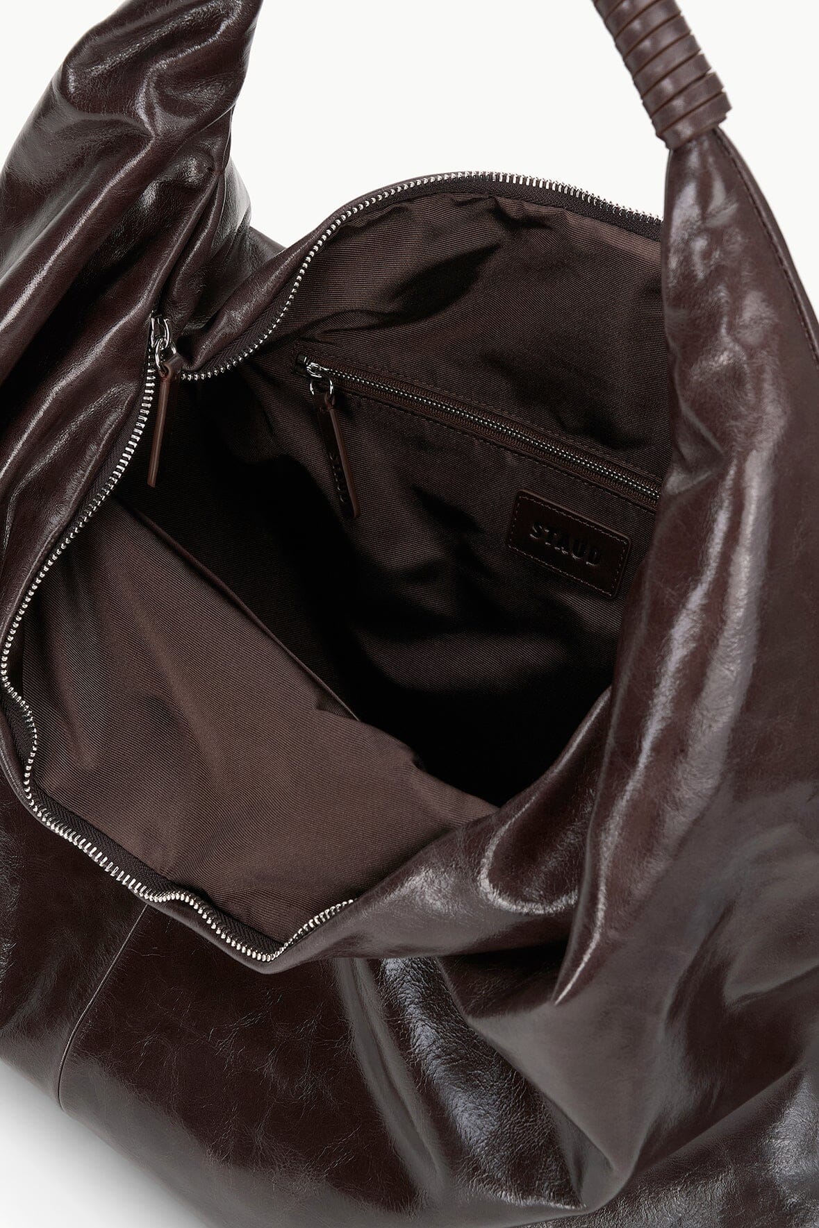 Soft Slouchy Shoulder Bag in Espresso Leather | Ronnie Bag