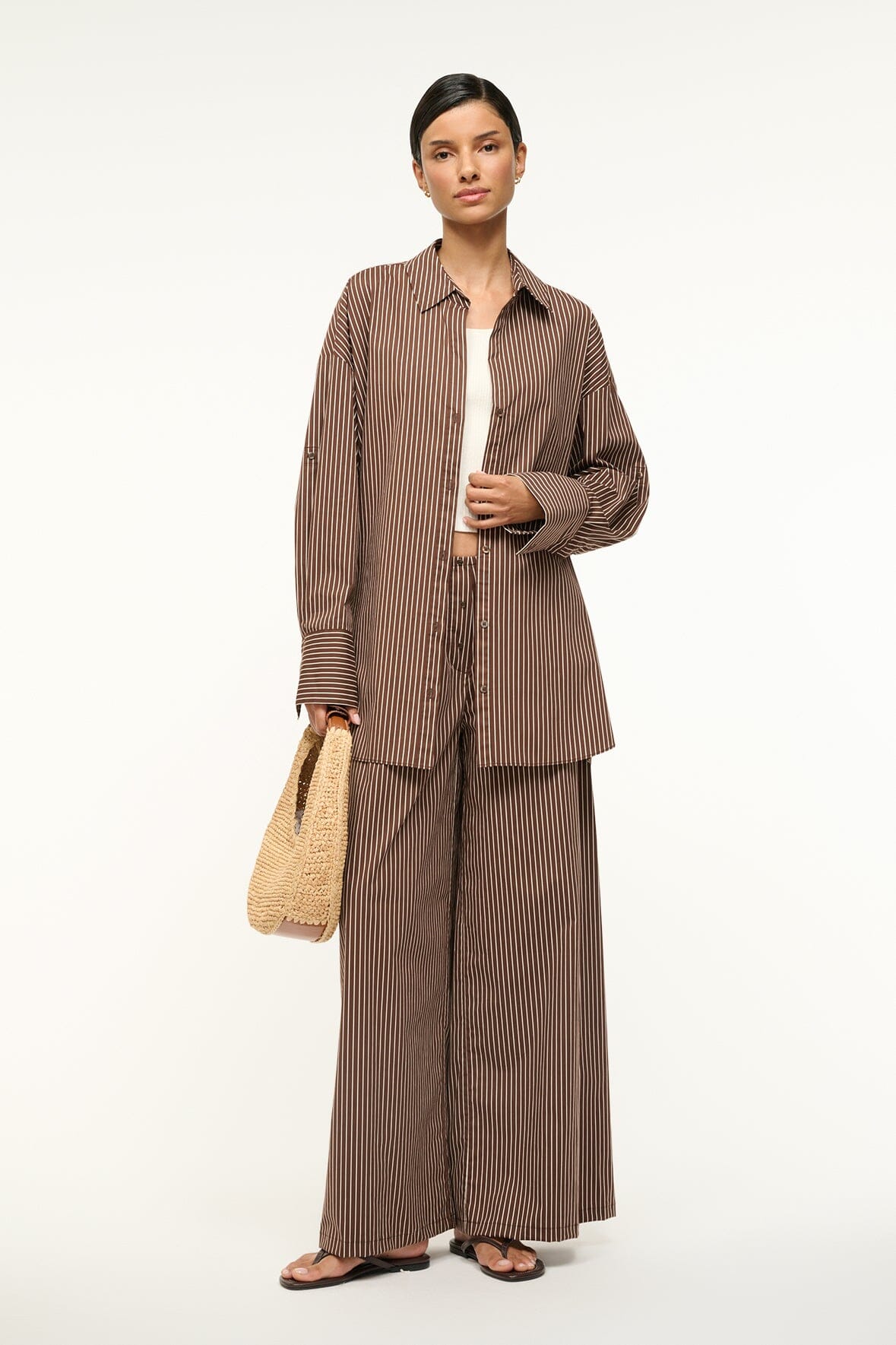 Boxy Button-Up Shirt for Casual Wear & Swim Cover-Up | Sandbar Top