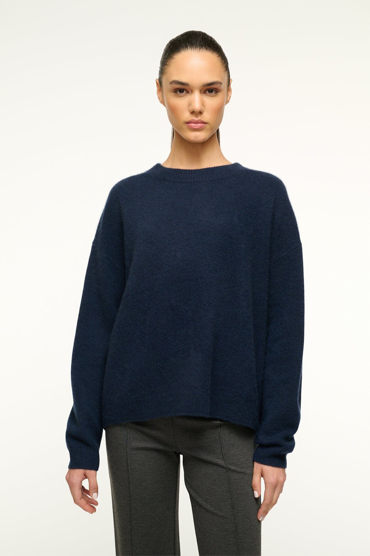 Relaxed Cashmere Crewneck Sweater | Serrano Navy