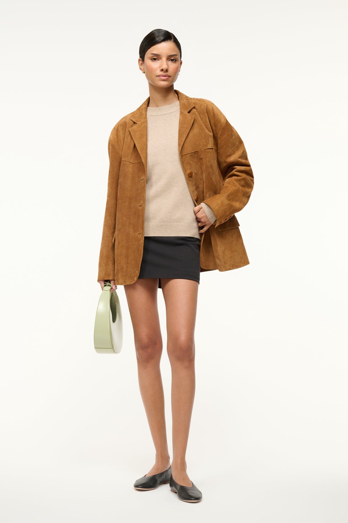 100% Cashmere Relaxed Crewneck Sweater | Serrano Stone