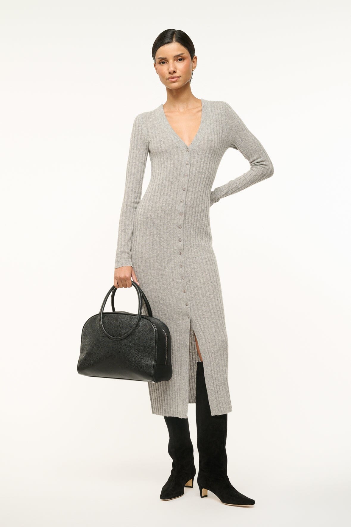 Soft Rib Knit Cashmere Sweater | Shoko Cardigan Dress