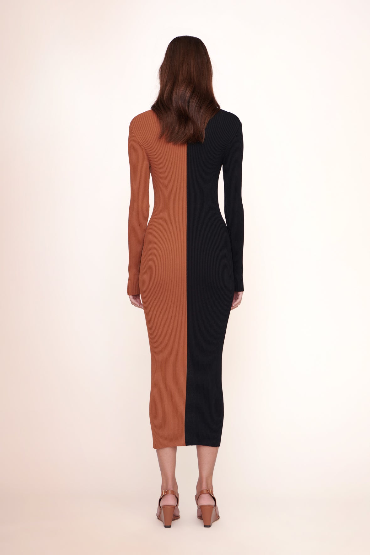 Stretchy Rib Knit Sweater Cardigan & Dress | Shoko Tan Black