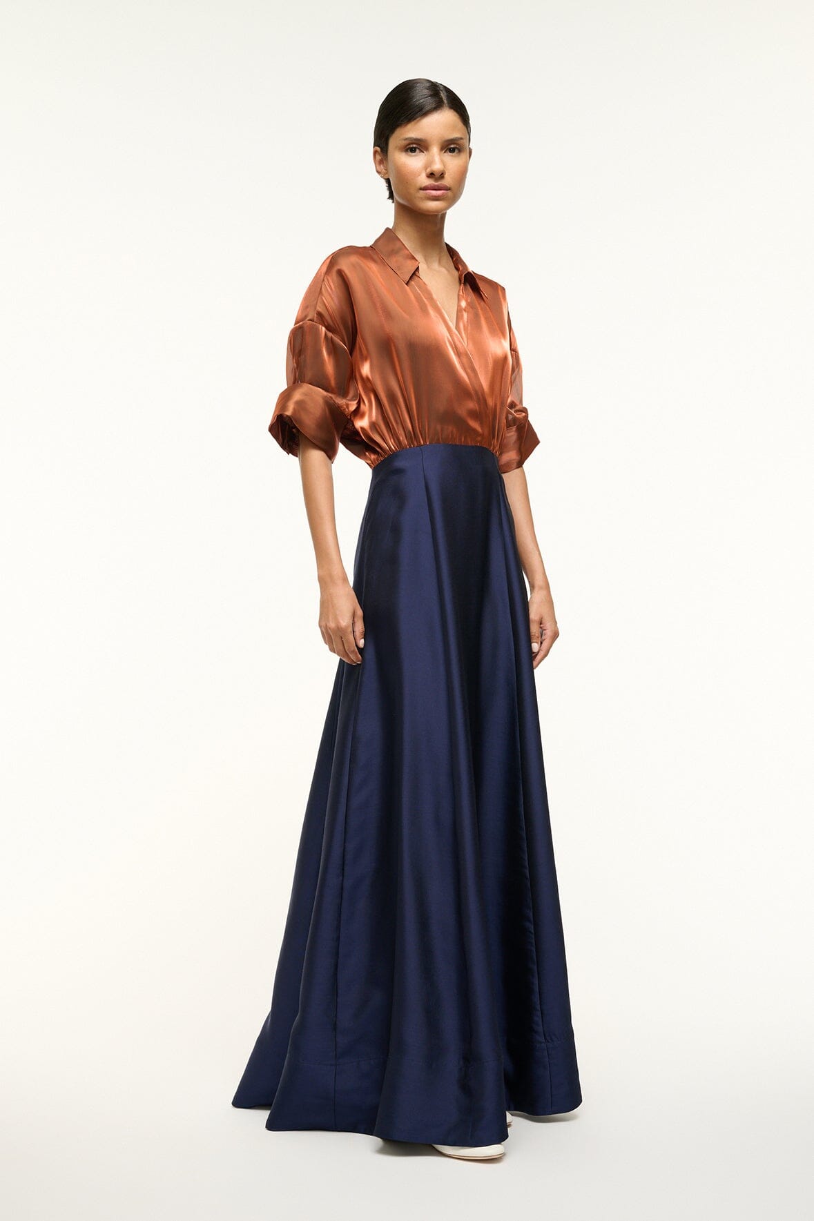 Iridescent Organza & Silk Maxi Dress for Special Occasions | Shubert Dress