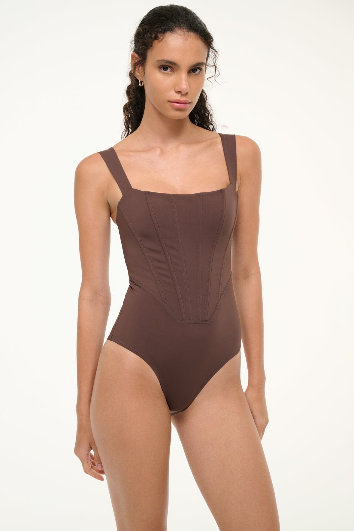 Bonnet Corset One Piece Swimsuit with Zipper Back | Adelaide