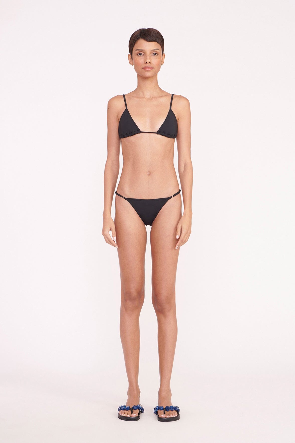 Adjustable String Bikini Bottom for Swimwear | Sisley Black