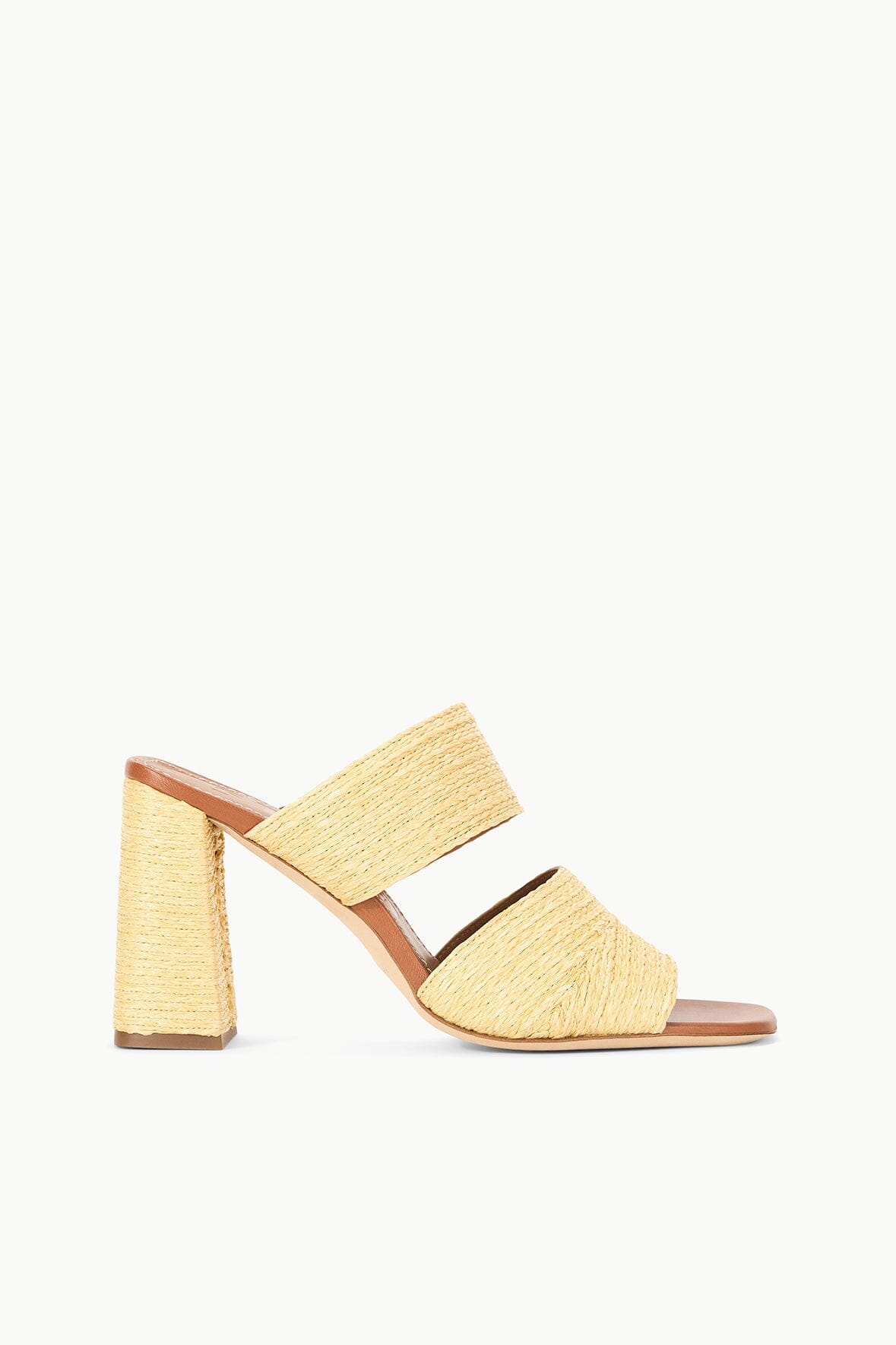 Raffia High-Heel Sandals with Double Strap | Skylar Heel