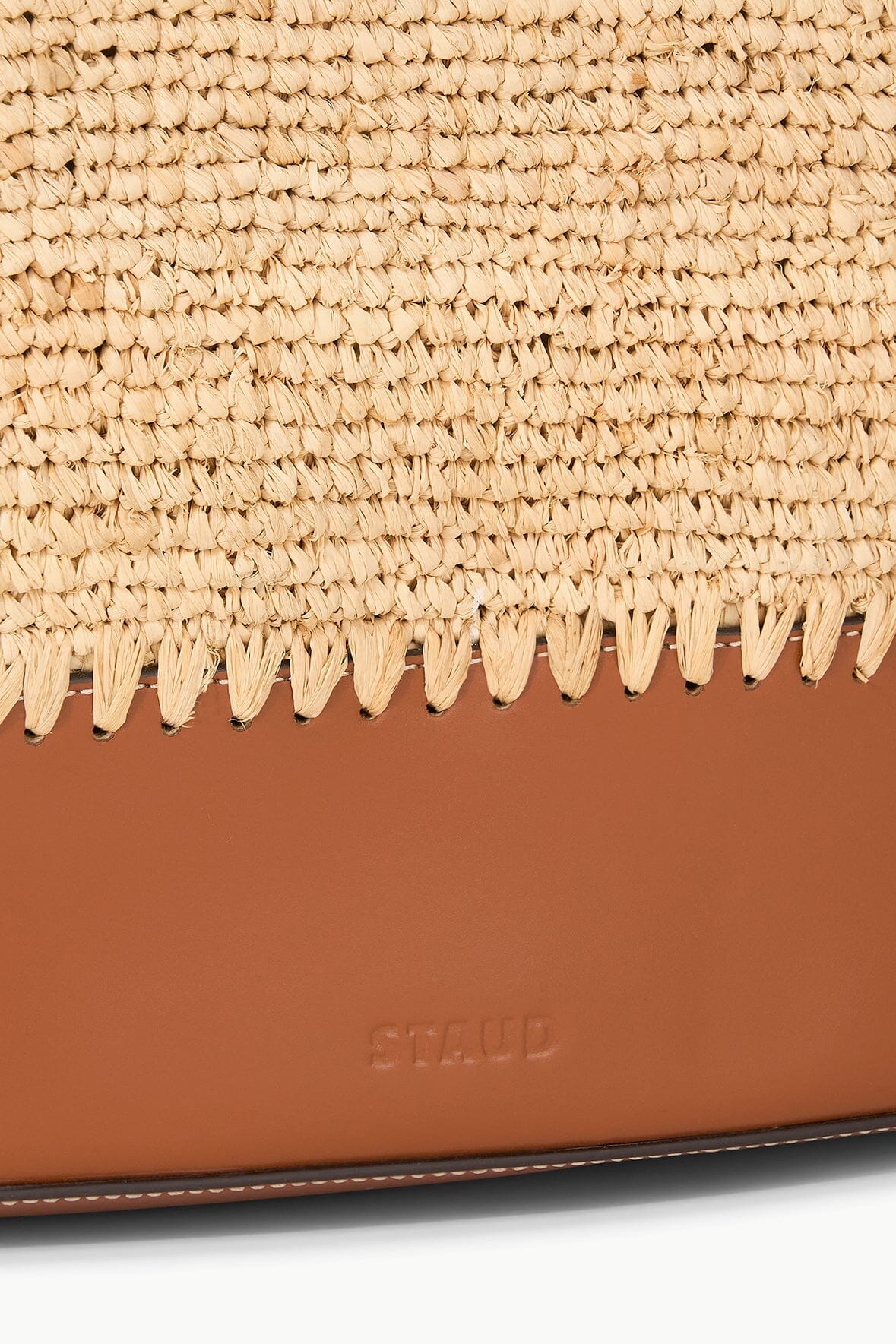 Oversized Raffia Tote Bag with Leather Base & Zip Pocket | Squillo