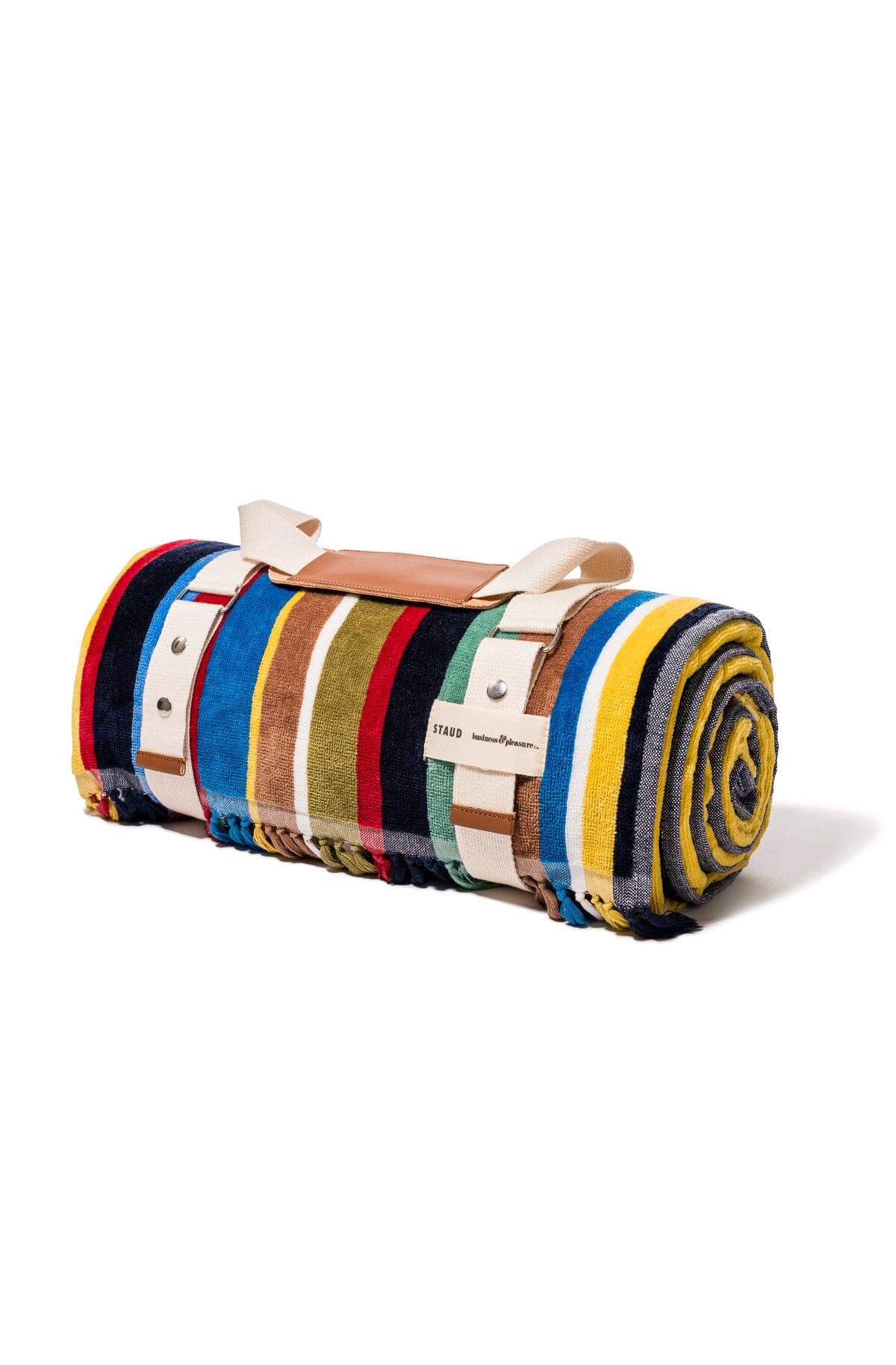 Hand-Loomed Cotton Beach Blanket | Fast Drying & Portable | STAUD